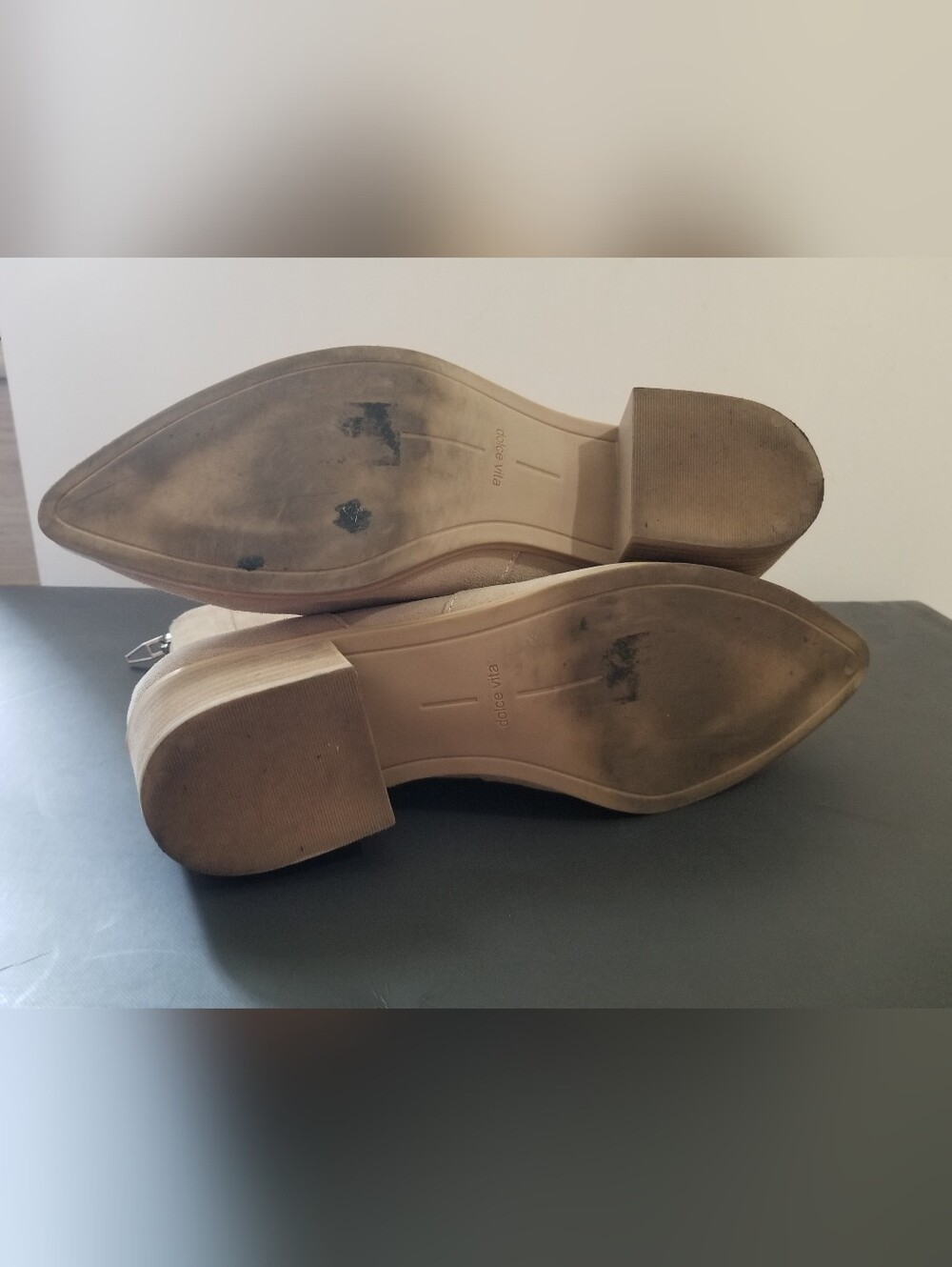 Dolce Vita Beige Suede Booties Size 9.5 - Picture 5 of 10